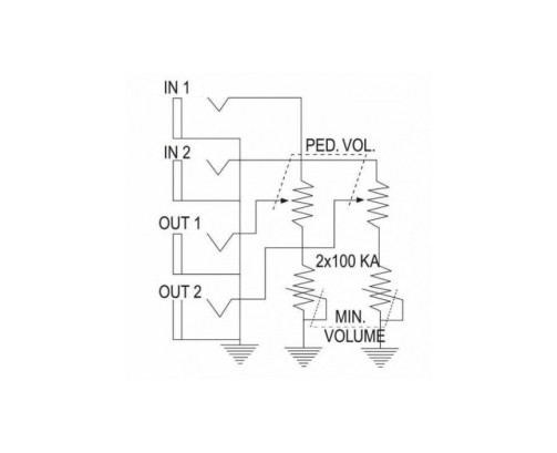 Bespeco VM14 pedale volume stereo high imp.100k