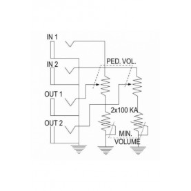 BESPECO VM14 pedale volume stereo high imp.100k