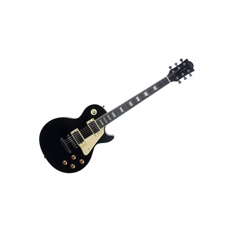 Eko LS300 Schwarze E-Gitarre
