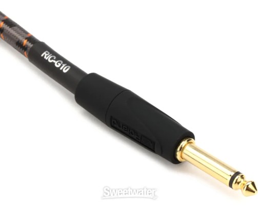Roland RICG10A Câble jack-jack Coudée GOLD 3m