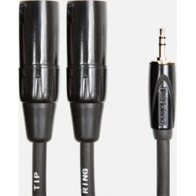ROLAND RCC10352XM  Câble instrument minijack dual XLR M 3 m.